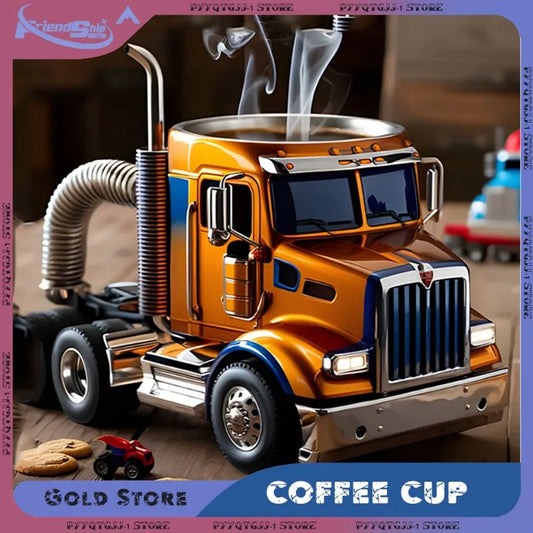 Coffee Cup Semi-Trailer Truck Mug Desktop Home Kitchen Big Trucks Coffee Mugs Ornament Collection Handmade Home Decoration Cups - Gabriel