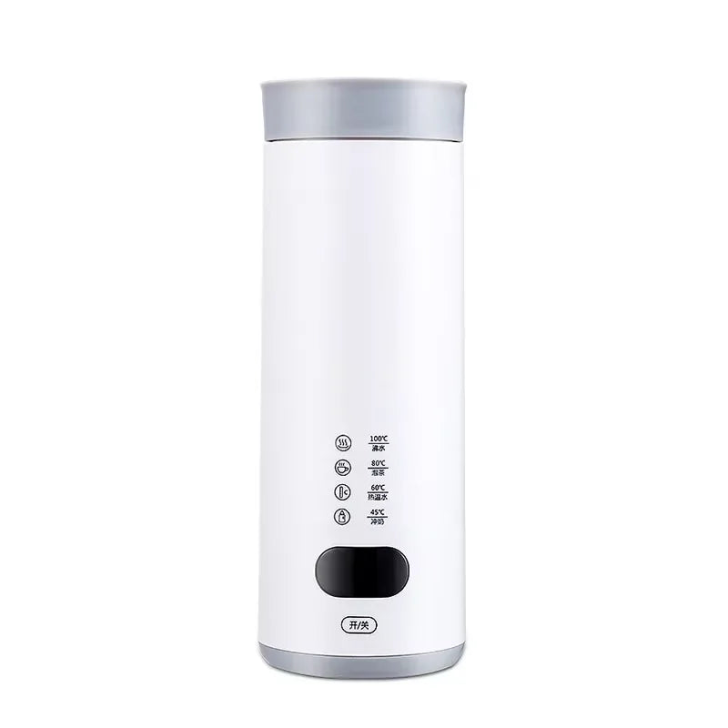 Portable Electric Kettle 400ml Automatic Shutoff Water Boiler Stainless Steel LED Baby Bottle Warmer Travel Smart Electric Cup