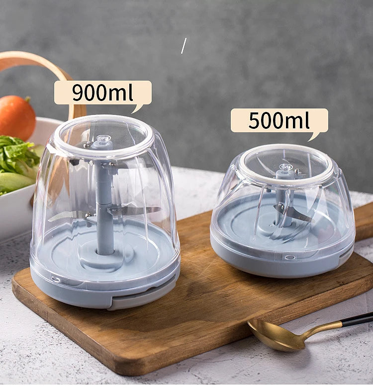 500/900ML Manual Meat Mincer Garlic Chopper Rotate Garlic Press Crusher Vegetable Onion Cutter Kitchen Cooking Accessories