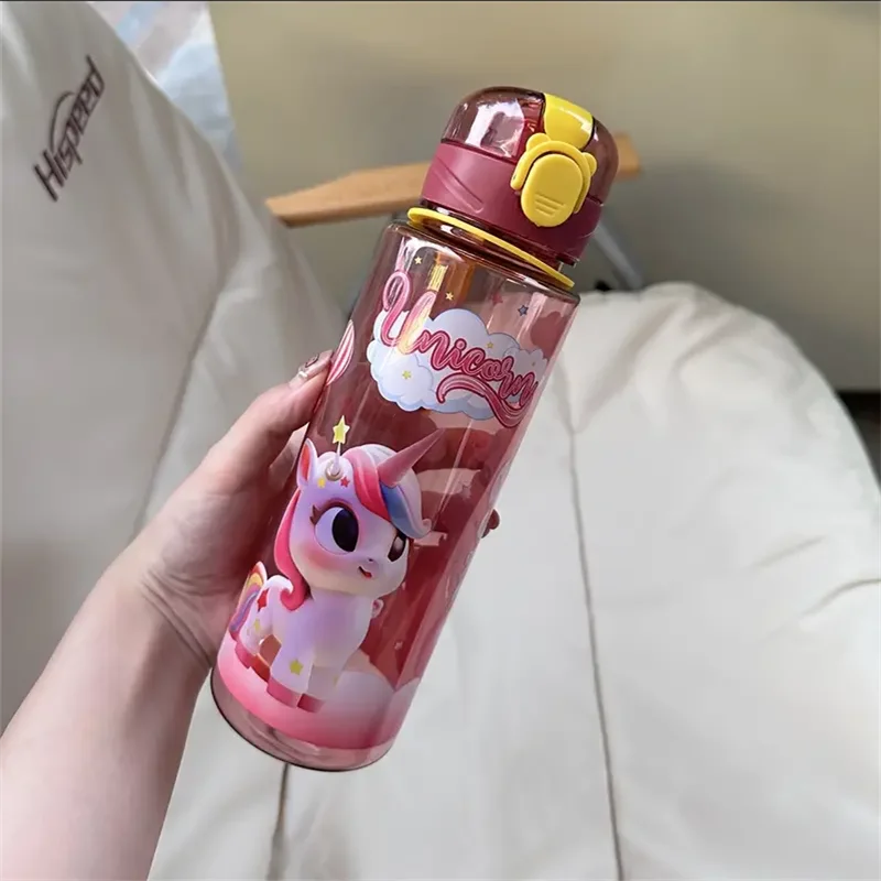 700ml Cosmic Astronaut Themed Insulated Water Bottle Leakproof Flip Lid Carrying Strap Portable Adorable Activities Cup BPA-Free