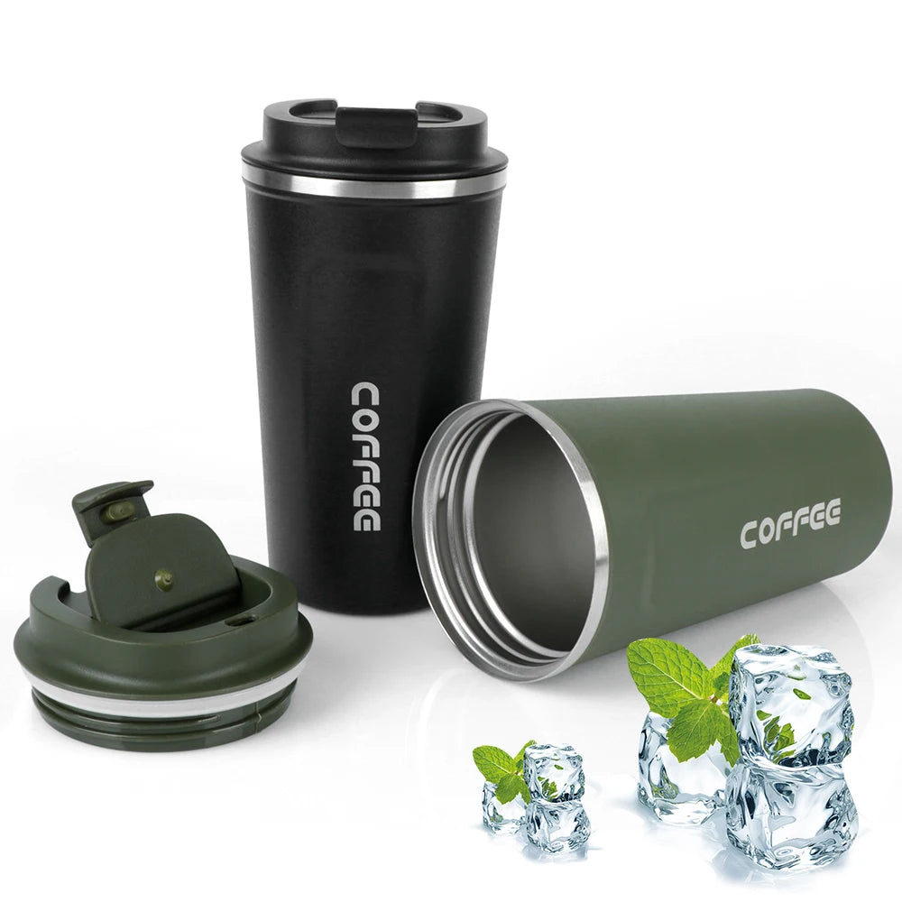 380/510ML Thermo Cafe Leak_Proof Travel Thermo Cup Double Stainless Steel for Tea Water Coffee Coffee Mug Car Thermos Mug