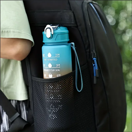 Gourde Sport Réhydratation avec Indicateur Horaire - Couvercle Verrouillable
