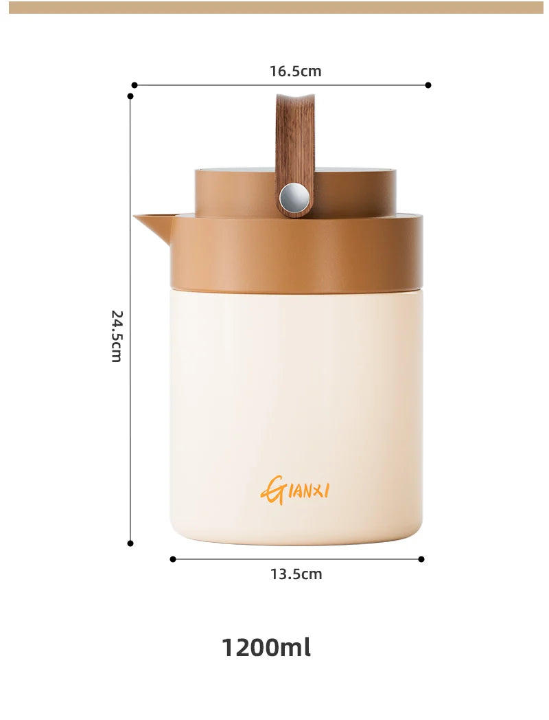 GIANXI 1000ML Keramik-Teekanne mit Innenfutter für Tee, Haushaltsfilterkaffeekanne mit Griff, Kaltwasserkessel, Kaffee- und Teegeschirr