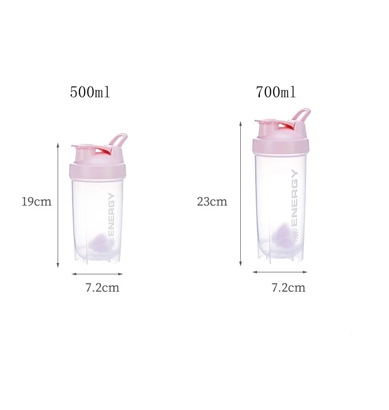 500/700MLSports Water Bottle Protein Shaker Outdoor Travel Portable JuiceCup Sports protein powder shaker cup