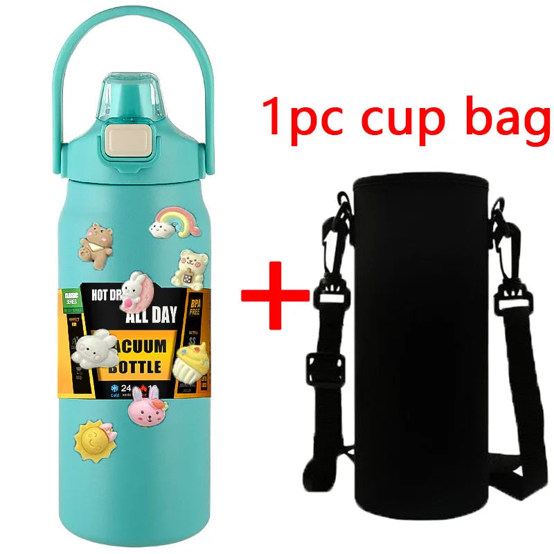 1.5L Stainless Steel Thermo Bottle Large Capacity Thermo Water Portable Vacuum Mug Thermos 1500ml Insulated Cup Tumbler