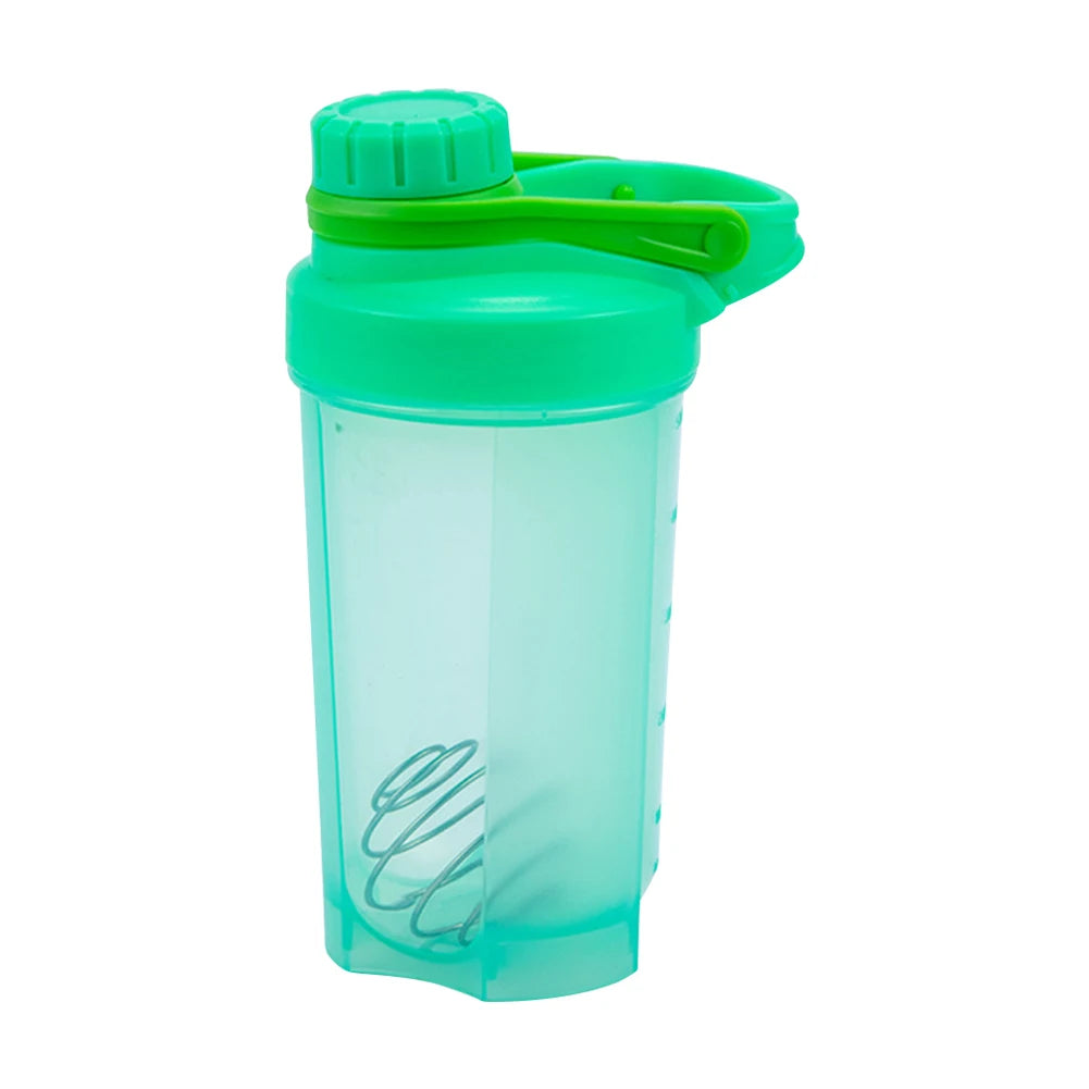 Tragbare Proteinpulver-Shaker-Flasche, 600 ml, auslaufsichere Wasserflasche für Fitnessstudio, Fitnesstraining, Sport-Mixbecher mit Skala