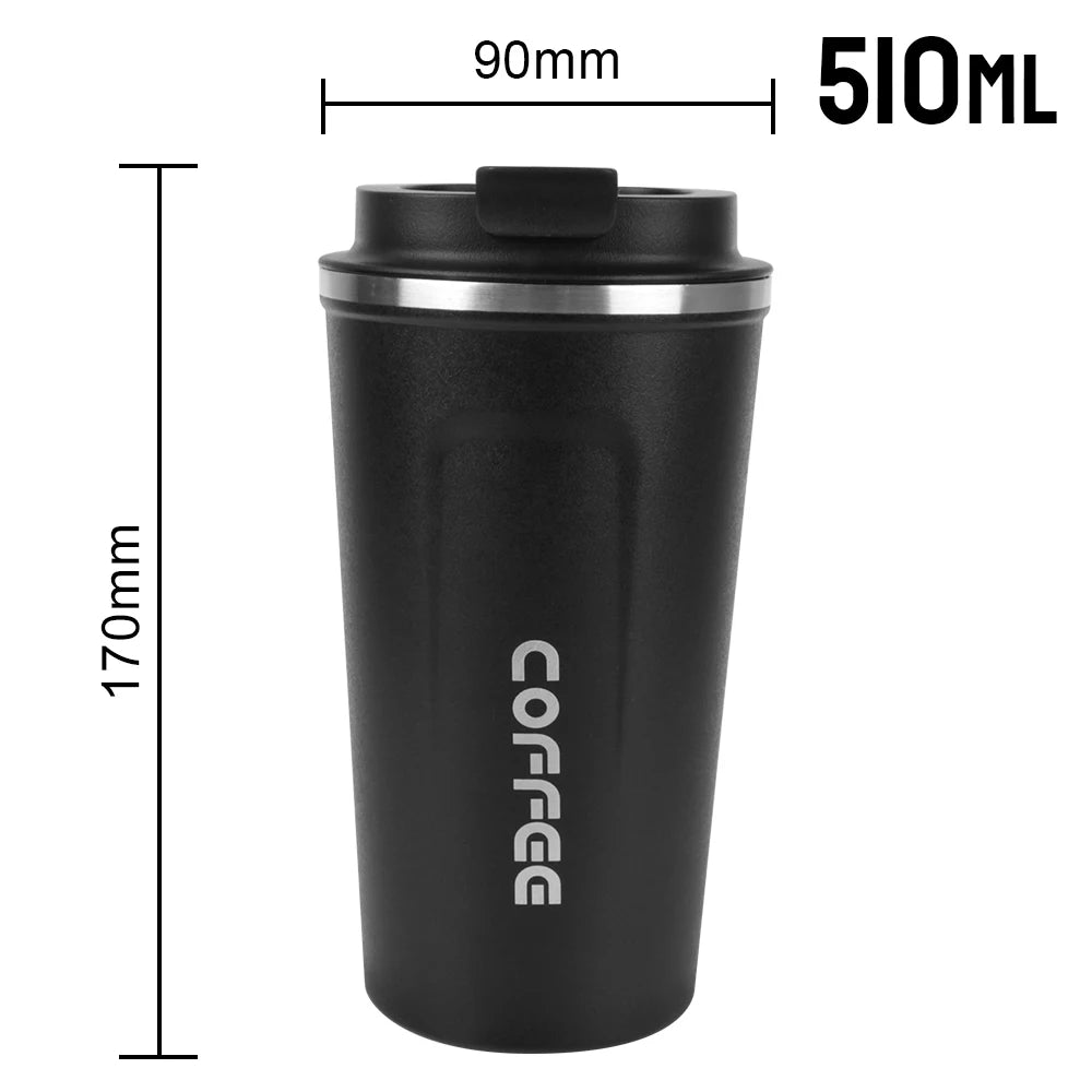 Doppelter Edelstahl-Thermosbecher fürs Auto, Kaffeebecher, Thermo-Café, 380/510 ml, für Tee, Wasser, Kaffee, auslaufsicher, Reise-Thermobecher