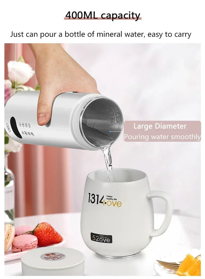 400ML electric water cup intelligent boiling cup electric cup multifunctional health cup portable boiling electric kettle