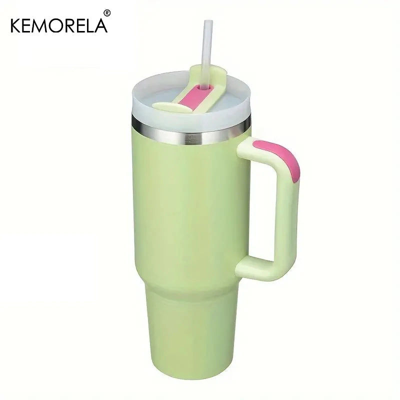 KEMORELA 30&40 oz Tumbler With Handle Lid Straw 887/1182ML Stainless Steel Water Bottle Vacuum Thermos Cup Travel Car Coffee Mug - Gabriel