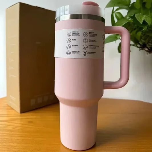 Gourde Isotherme Inox 30/40 oz - Poignée, Paille, Usage Bureau
