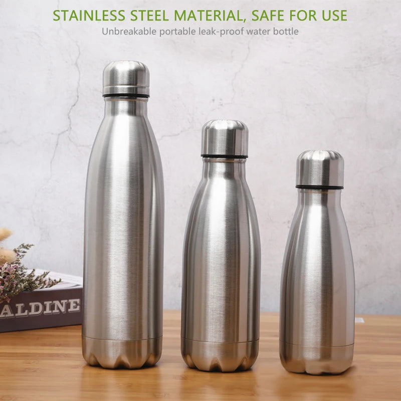 Stainless Steel Water Bottle Hot Cold Water Bottle for Travel Camping Sports Drink Bottles Drinkware Cup Hiking Water Bottle New