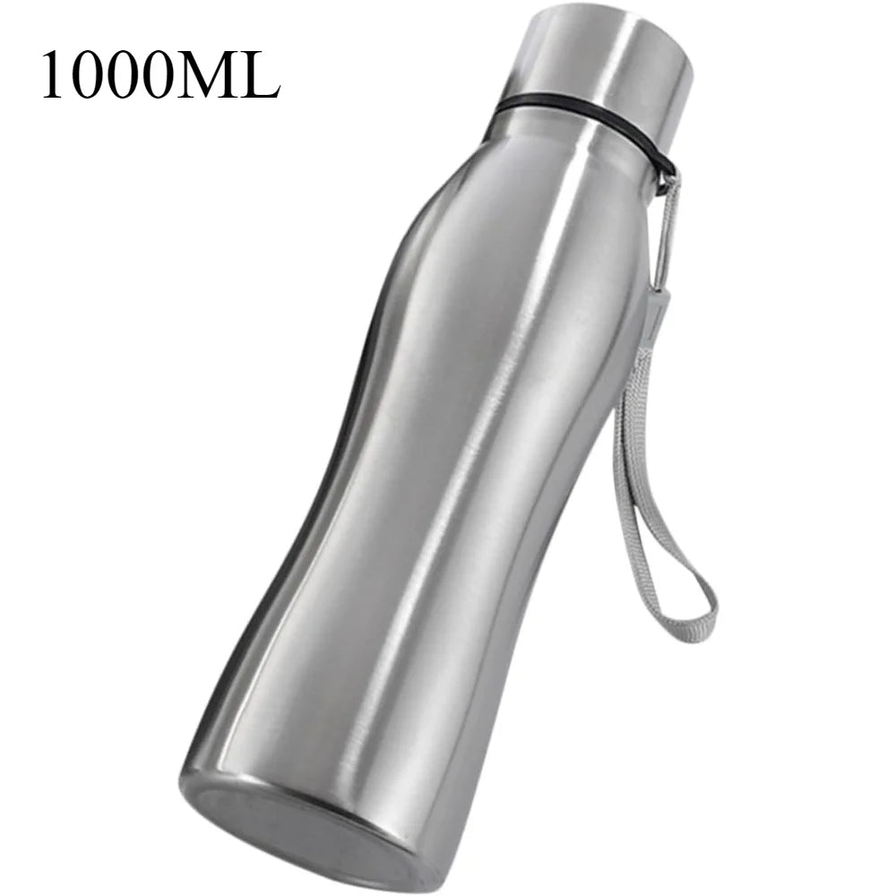 1000ml Stainless Steel Water Bottle Wide-Mouthed Metal Flask for Hiking, Camping and Sports Portable Water Bottle - Gabriel