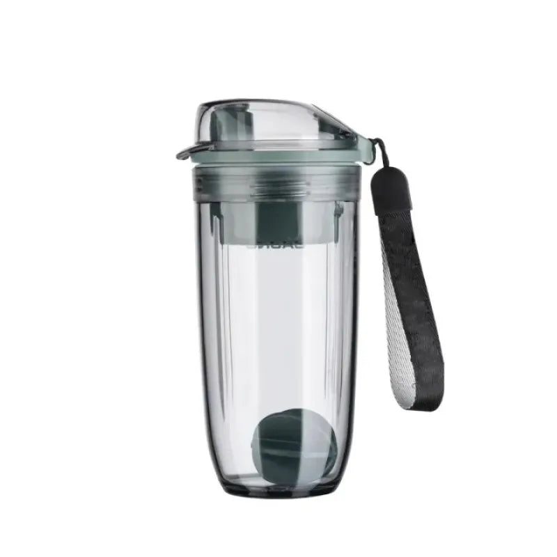 400 ml Sport-Shaker-Flasche, Kunststoff-Wasserflasche mit Schneebesen-Balldeckel, Teefilter, Protein-Shaking-Becher, BPA-frei, auslaufsicher, langlebig