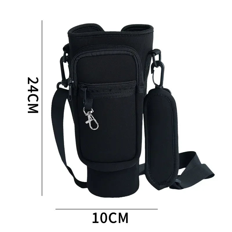 40oz Crossbody Bag For Vacuum Cup with Diving Fabric and Detachable Shoulder Strap Insulated Cup Outdoor Sport and Travel