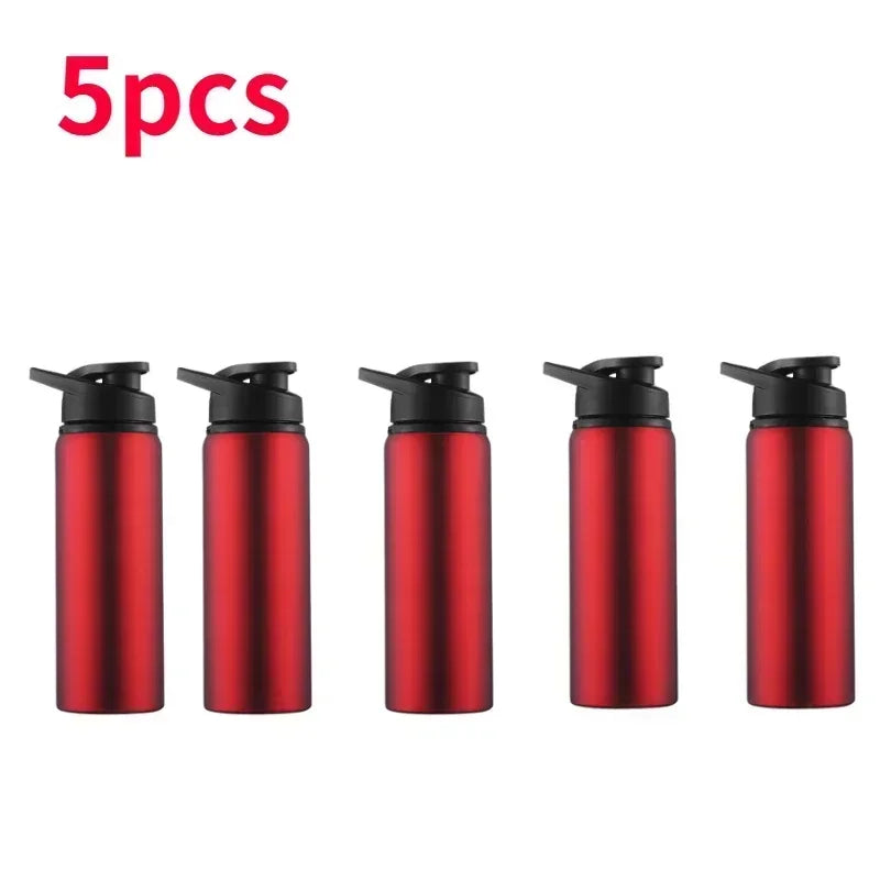 1-15PCS Portable Stainless Steel Bicycle Water Bottle Straight Drinking Outdoors Sports Travel Kettle Metal Water Bottle