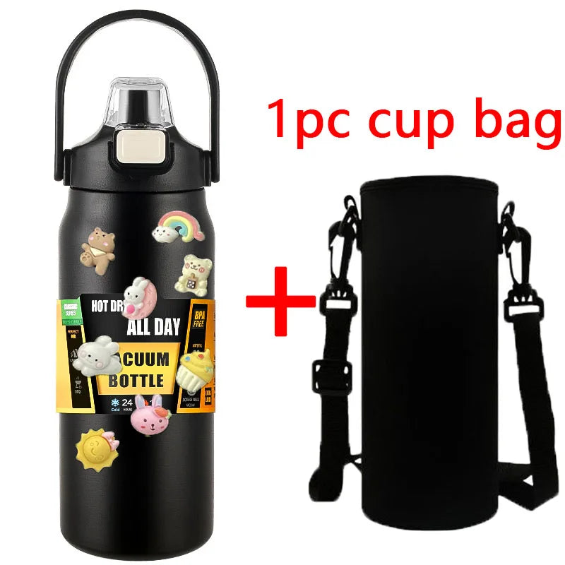 1.5L Stainless Steel Thermo Bottle Large Capacity Thermo Water Portable Vacuum Mug Thermos 1500ml Insulated Cup Tumbler