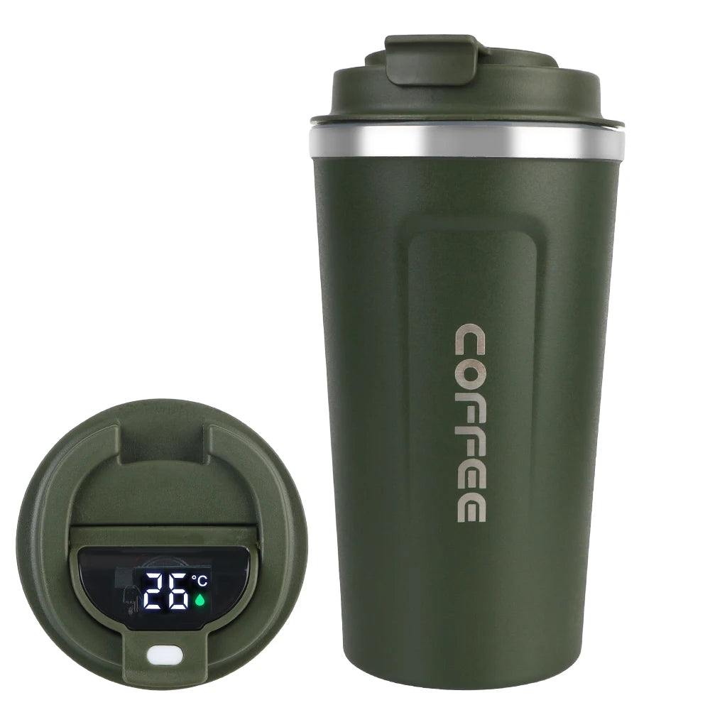 Thermo Cafe Coffee Mug 510ML Thermal Mug Temperature Display for Tea Water Coffee Car Thermos Mug Leak_Proof Travel Thermo Cup