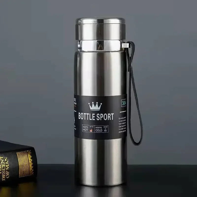 New 1000ml Thermal Water Bottle Thermos Vacuum Flask Double Stainless Steel Coffee Tea Insulated Cup Leakage-proof for Office