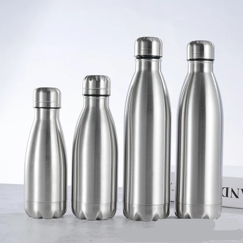 Stainless Steel Water Bottle 1 Liter Free Shipping Items, Drink Bottle for Sport Travel Cups,  500 750 1000ml Water Bottles - Gabriel