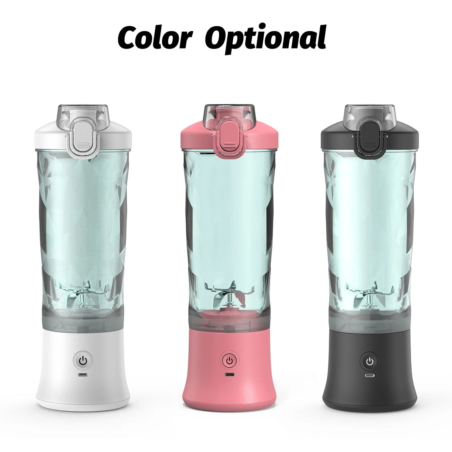 600ml Portable Blender Juicer Cup Handheld for Shakes and Smoothies 150W Waterproof Rechargeable for Travel Sports Home Office