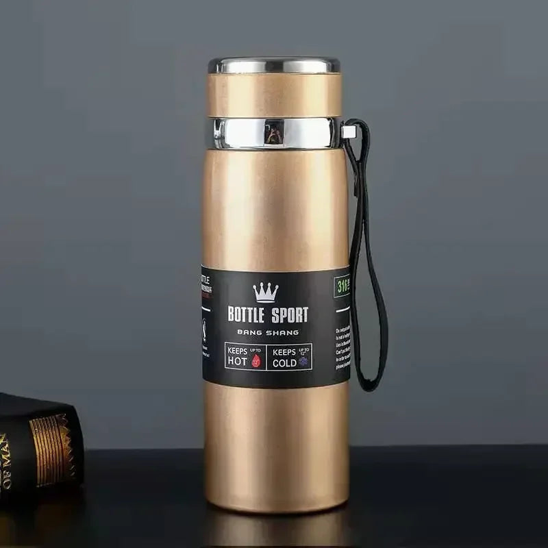 New 1000ml Thermal Water Bottle Thermos Vacuum Flask Double Stainless Steel Coffee Tea Insulated Cup Leakage-proof for Office