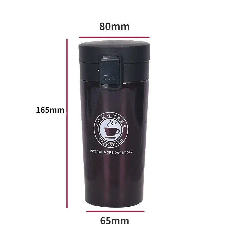 500 ml Thermobecher, doppelwandig, Edelstahl 304, Kaffeetasse, Vakuumflasche, Thermoskanne, Wasserflasche für Tee und Kaffee, auslaufsicherer Thermosbecher