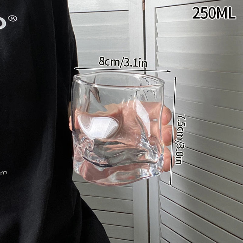 Japanese Glass Cup Milk Coffee Glass Mug Transparent Mug Beer Ins Water Drinking Cup Kitchen Accessory Water Glass - Gabriel