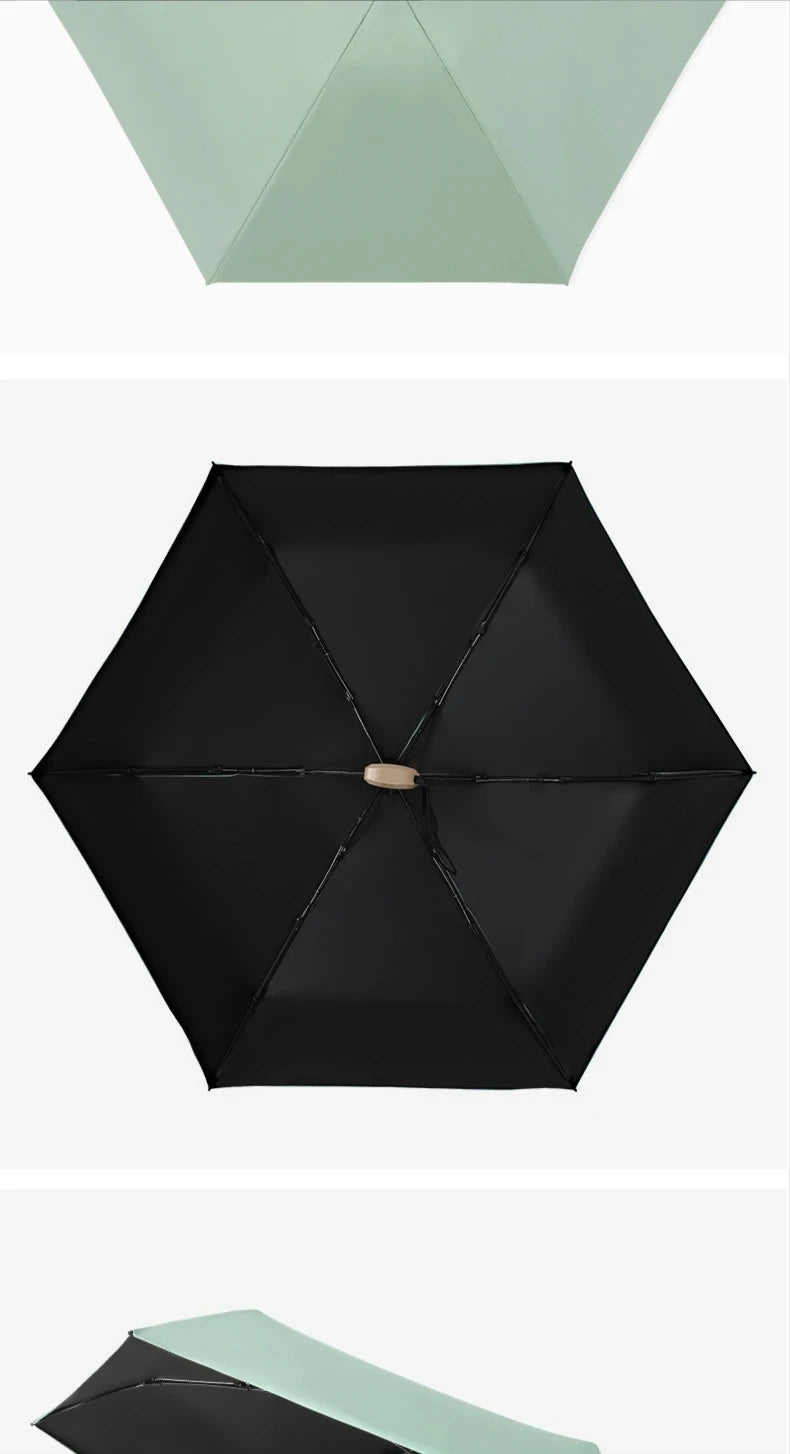 Anti-UV parasol mini capsule pocket parasol sun umbrella small pocket rainproof travel umbrella vinyl folding umbrella