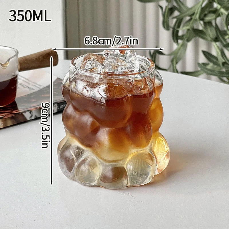 Japanese Glass Cup Milk Coffee Glass Mug Transparent Mug Beer Ins Water Drinking Cup Kitchen Accessory Water Glass - Gabriel