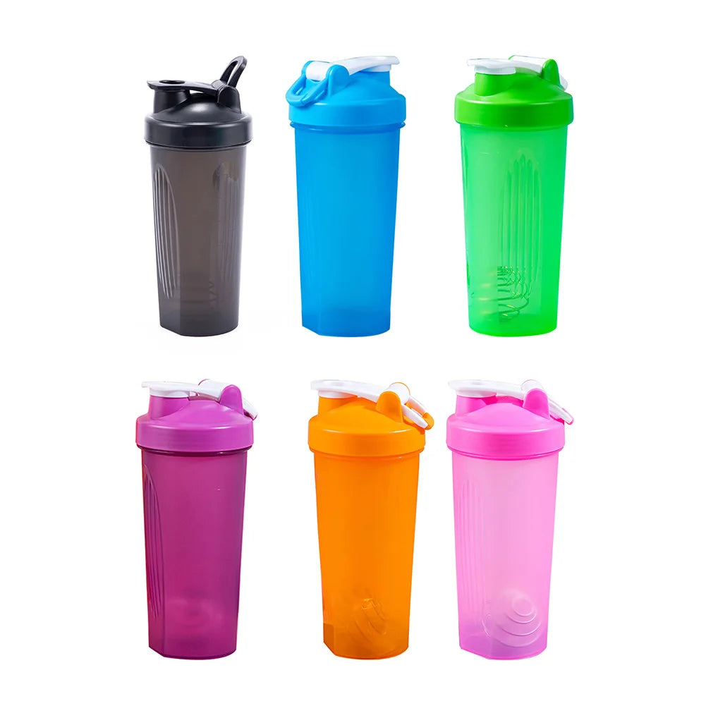 600ml Portable Protein Powder Shaker Bottle Leak Proof Water Bottle for Gym Fitness Training Sport Shaker Mixing Cup with Scale