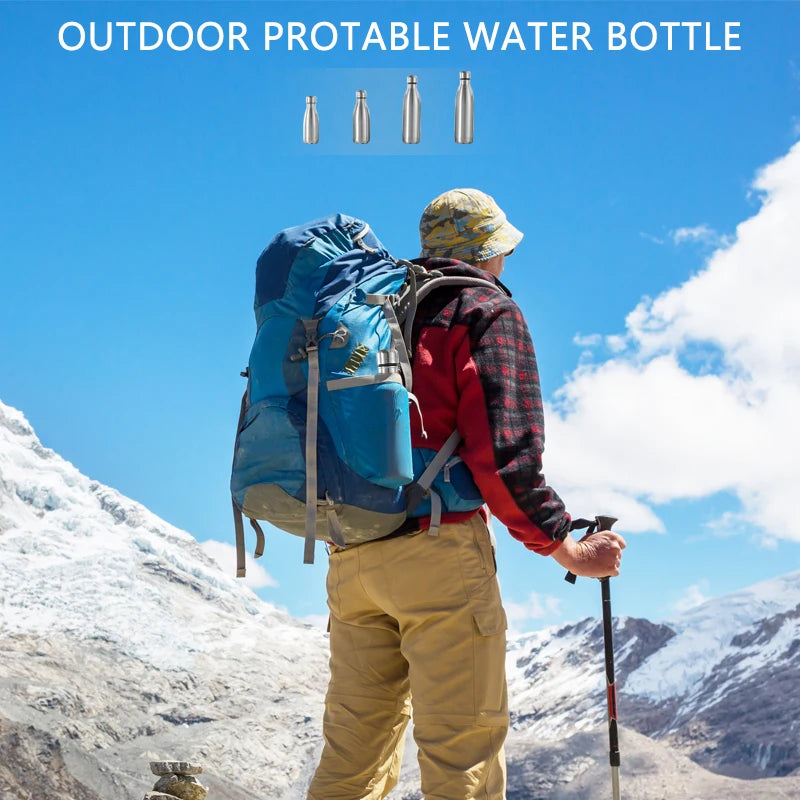 Stainless Steel Water Bottle Hot Cold Water Bottle for Travel Camping Sports Drink Bottles Drinkware Cup Hiking Water Bottle New