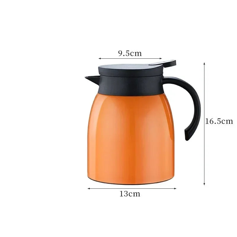 1.2L Stainless Steel Kettle Thermos Bottle Coffee Pot Large Capacity Leak-Proof Teapot with Tea-strainer Household Gadgets