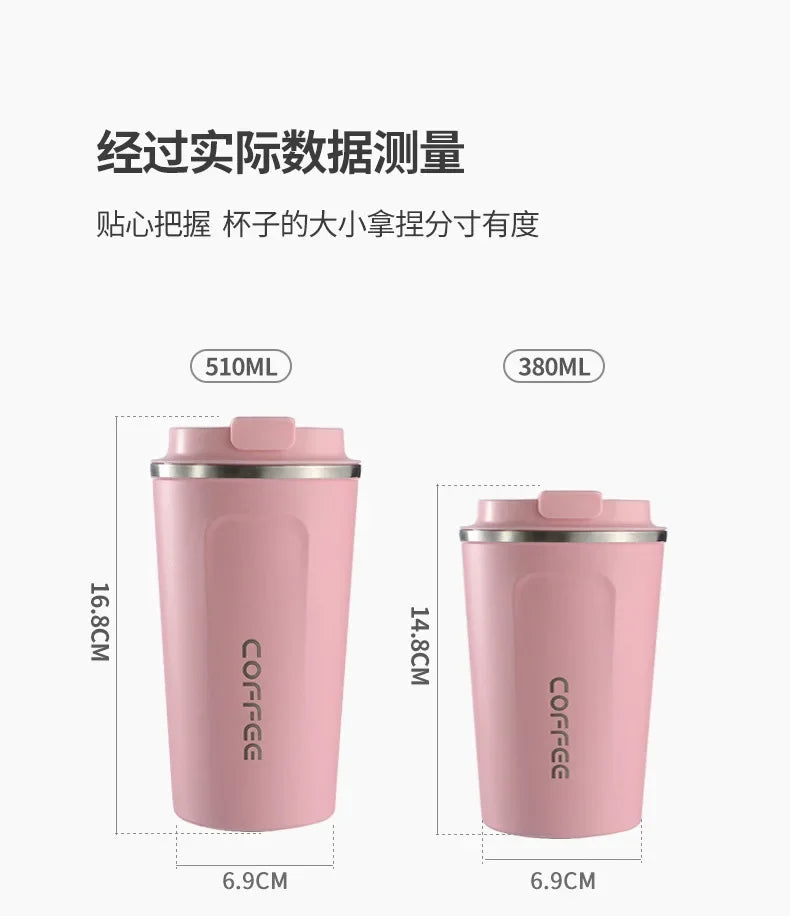 380/510ml Thermos Coffee Mug Stainless Steel Coffee Cup Temperature Display Vacuum Flask Thermal Tumbler Insulated Water Bottle