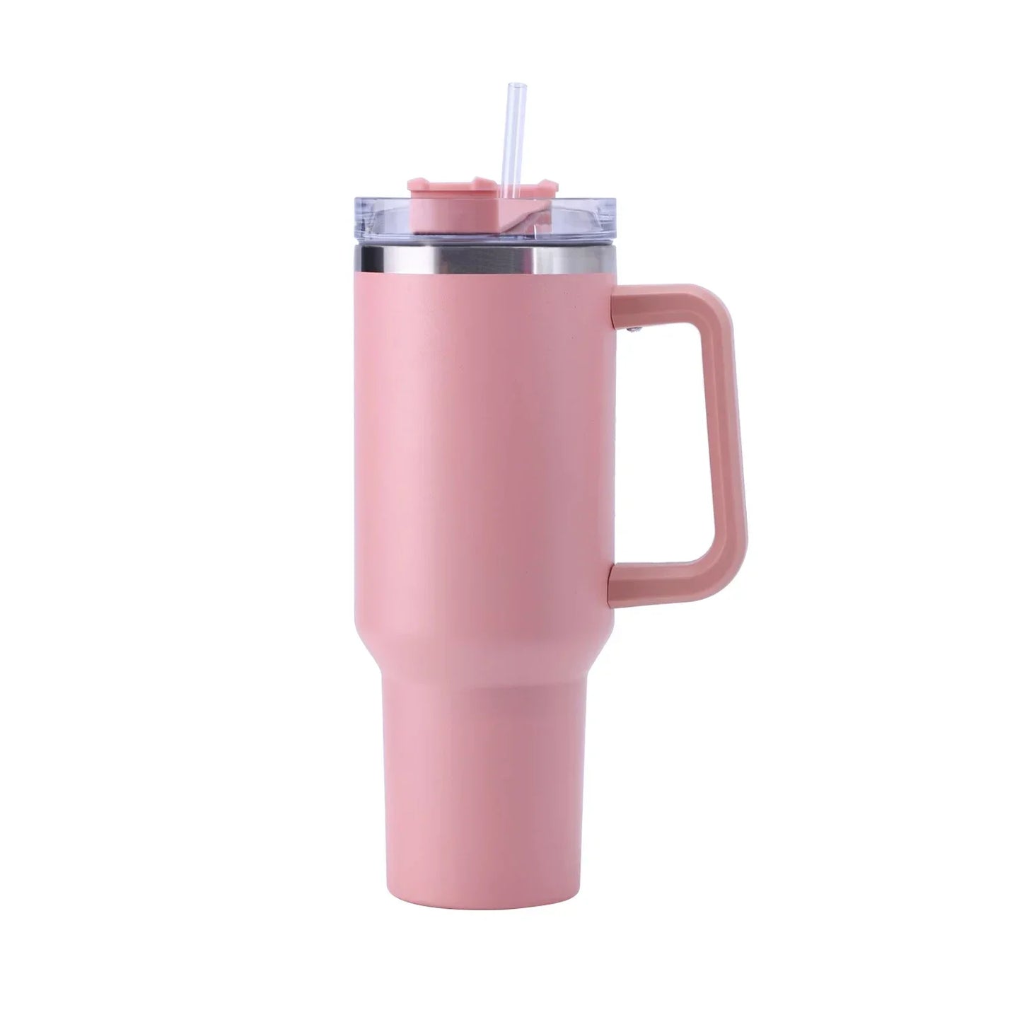 40OZ Straw Insulation Cup with Handle Portable Car Stainless Steel Coffee Water Bottle LargeCapacity Travel BPA Free Thermal Mug - Gabriel