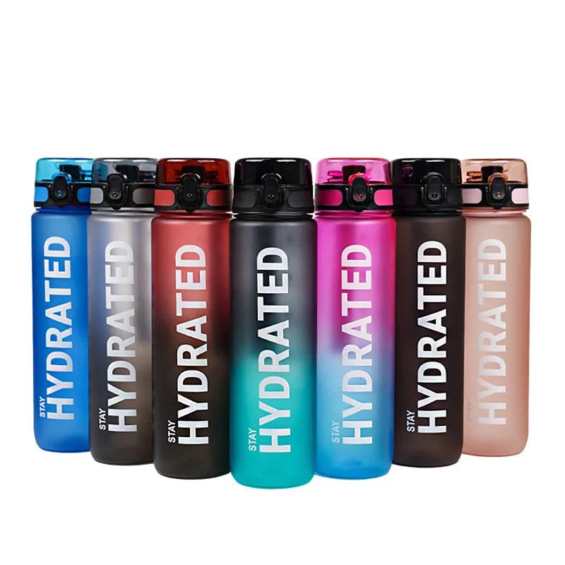 Water Bottle 7 colors 32oz Leak Proof Colorful Plastic Travel drinkware Large Capacity Water Jugs Drinking for Outdoor Hiking