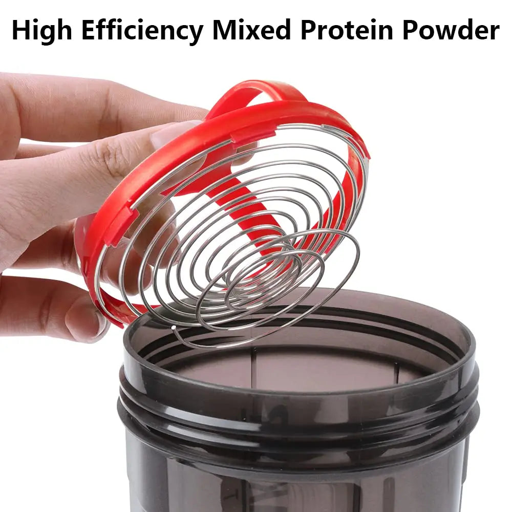 Protein Shaker Bottle Leak Proof Bottle for Protein Mixes 3 Layer Twist Off Shaker Cup Sports Shaker Bottle for Protein Powder