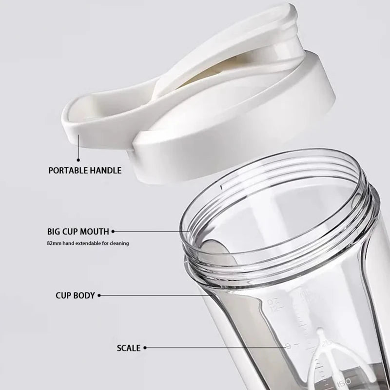 Xiaomi Shaker Cup USB-Lade-Shaker-Cup für Protein-Shaker, Mahlzeitenersatz-Shake, tragbarer Turnhallen-Wasserflaschen-Mischbecher, 450 ml