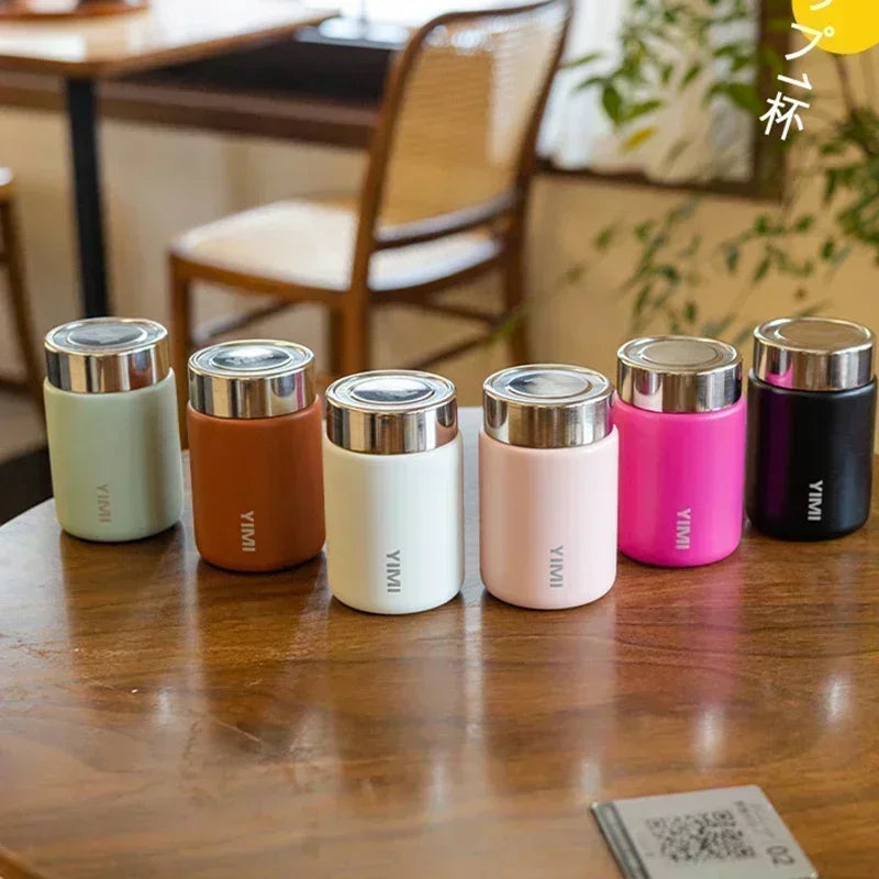 230ml Mini Stainless Steel 316 Thermos Mug Fashion Portable Pocket Vacuum Flask Coffee Tea Thermal Water Bottle Tumbler