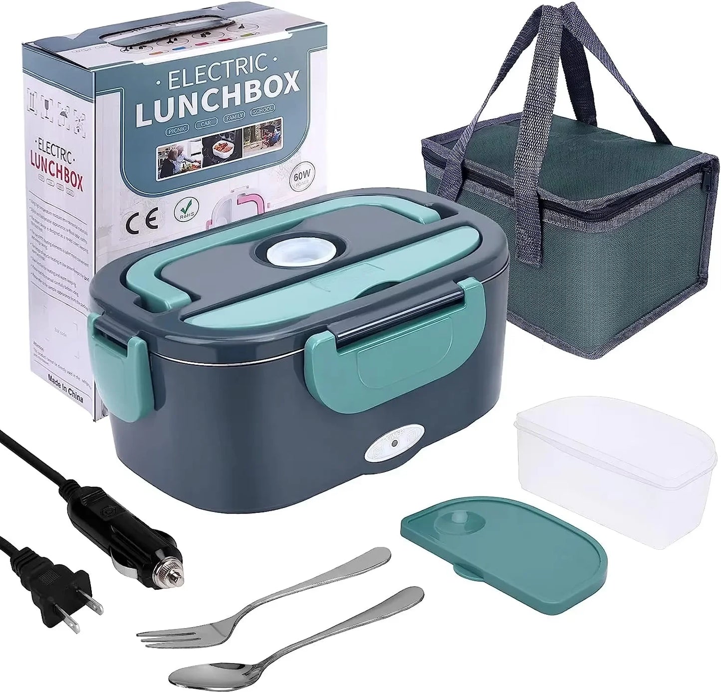 Heated lunch box, electric thermal insulation, plug-in, office worker, student dormitory steamed meal self-heating lunch box