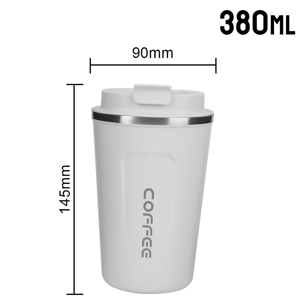 Double Stainless Steel Car Thermos Mug Coffee Mug Thermo Cafe 380/510ML for Tea Water Coffee Leak_Proof Travel Thermo Cup