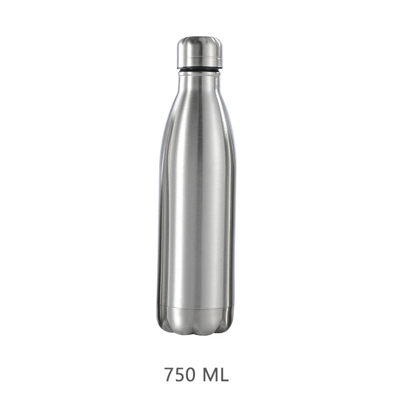 Stainless Steel Water Bottle 1 Liter Free Shipping Items, Drink Bottle for Sport Travel Cups,  500 750 1000ml Water Bottles - Gabriel