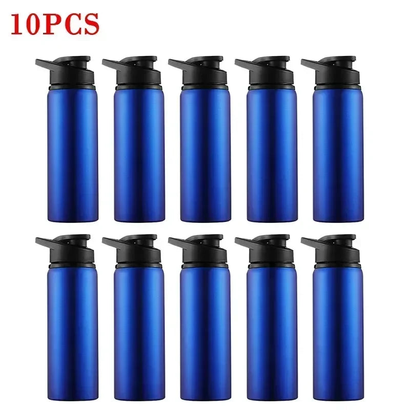 1-15PCS Portable Stainless Steel Bicycle Water Bottle Straight Drinking Outdoors Sports Travel Kettle Metal Water Bottle