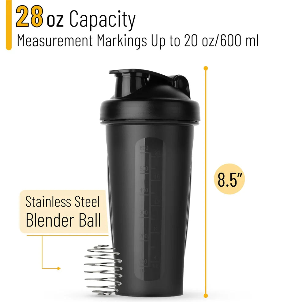 1pc Portable Protein Shaker 600ml Fitness Bottle with Wire Whisk Ball for Fitness Enthusiasts Athletes Perfect For Outdoor Gym