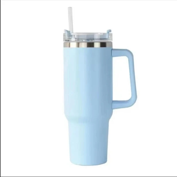 40oz 1200ML High Quality Insulated Tumbler with Handle Straw Double Wall Thermal Iced Travel Cup Coffee Cup Perfect Gift