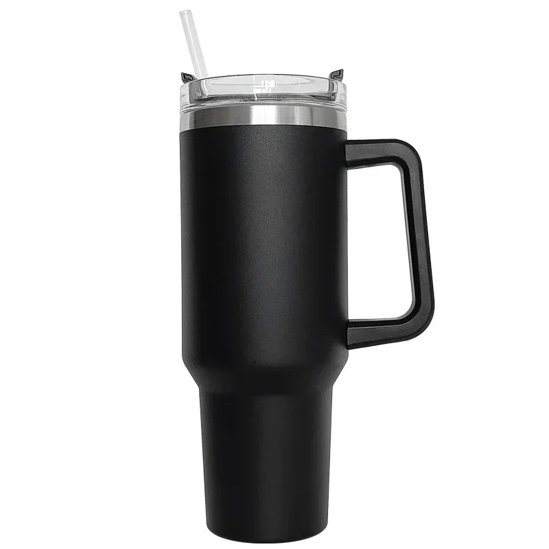 40oz Mug Tumbler With Handle Insulated Tumbler With Lids Straw Stainless Steel Coffee Tumbler Termos Cup for Travel Thermal Mug - Gabriel