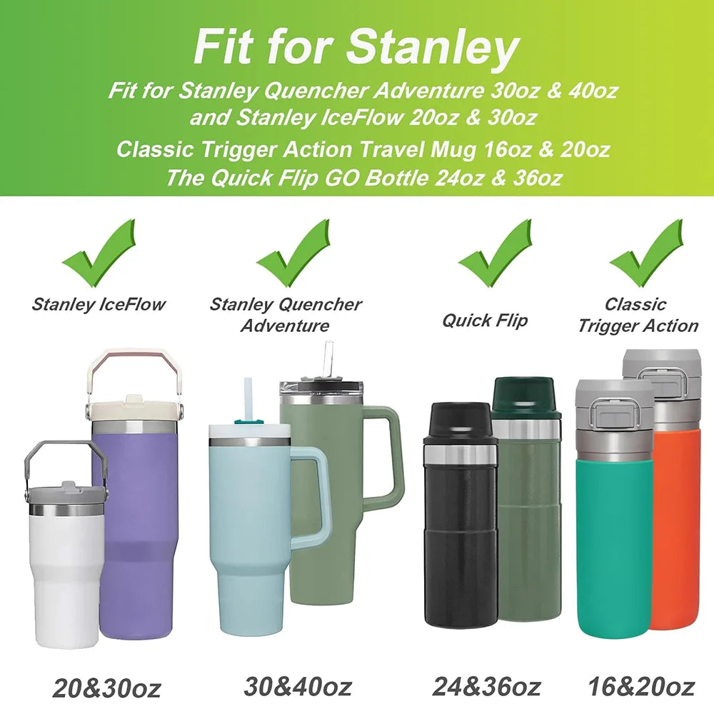 40oz Silikonhülle für Stanley Quencher Adventure Tumbler mit Griff und Stanley IceFlow Flaschenschutzhülle