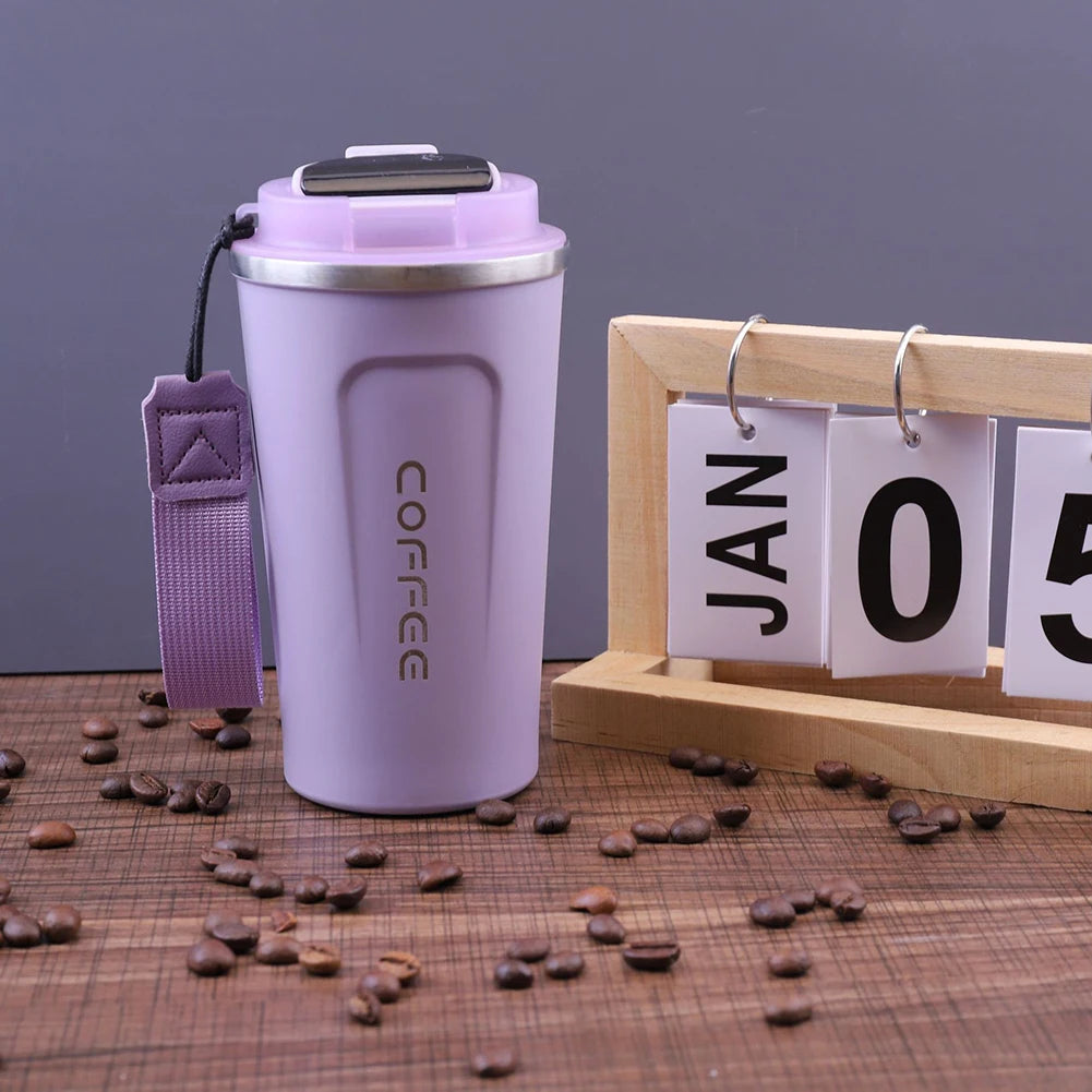 Thermal Coffee Mug Portable Stainless Steel Thermal Coffee Mug Leakproof Travel Camping Picnic Coffee Mug For Women Men