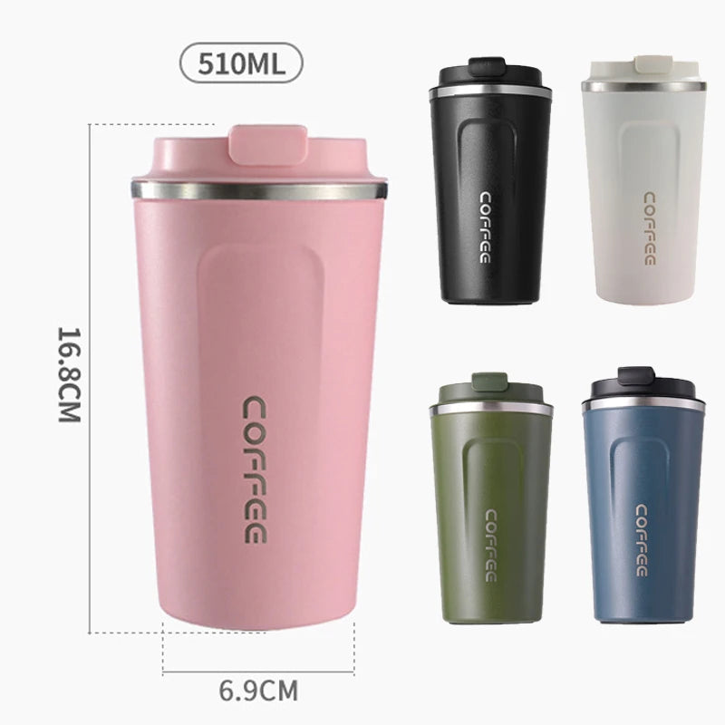 510ml Thermos Bottle Smart Display Temperature Coffee Cup 304 Stainless Steel Vacuum Cup Office Business Portable Thermal Mug