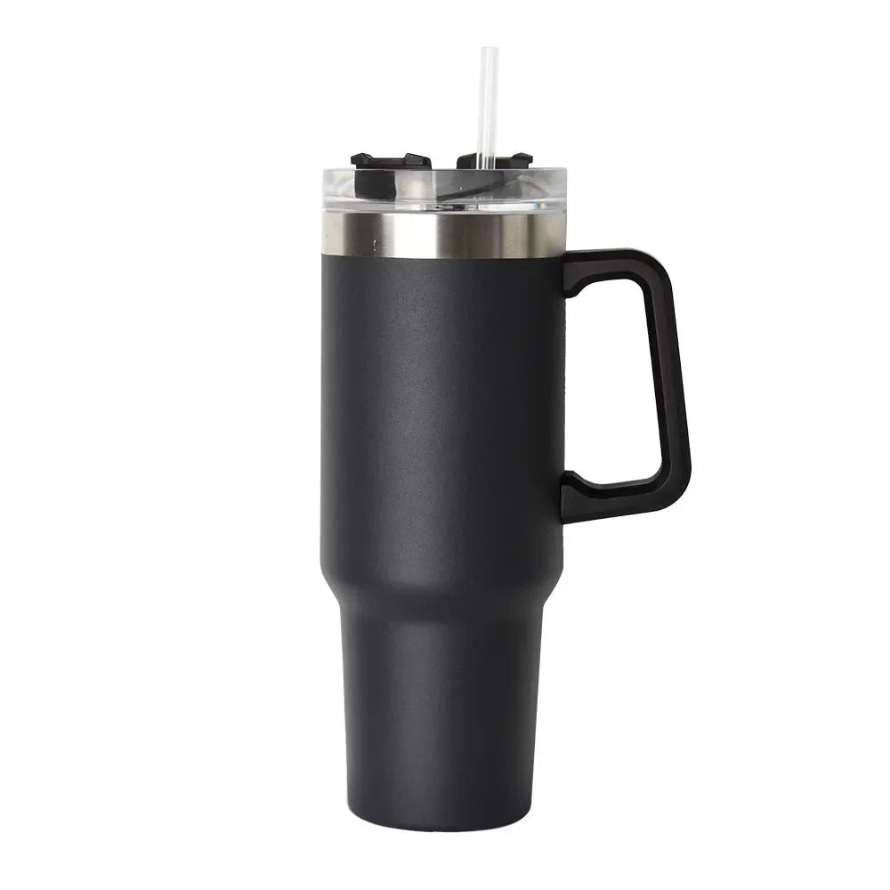 Mug With Lid and Straw Stainless Steel Vacuum Mug Tumbler Keep Cold and Hot Leak Proof Travel Coffee Mug - Gabriel