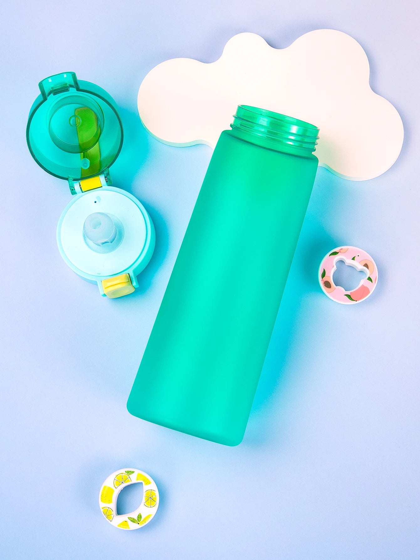 1pc Air Water Bottle With 1pc Random Flavor Pods Portable Transparent With Straw Leak Proof for Outdoor Sports Fitness Gym